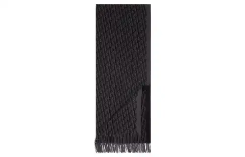 DIOR Knit Scarves Unisex Gray