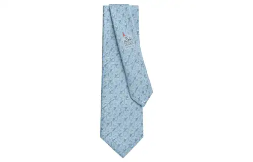 HERMES Ties Men's Sky Blue