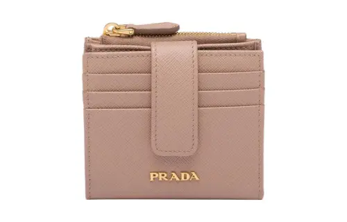 PRADA Leather Wallet Small Women's Pink