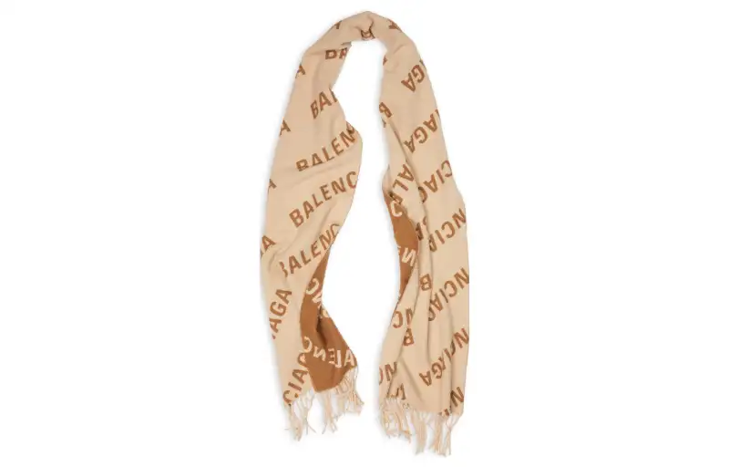【Best of: PromotionsPrevious Season】fringed jacquard-logo scarf
