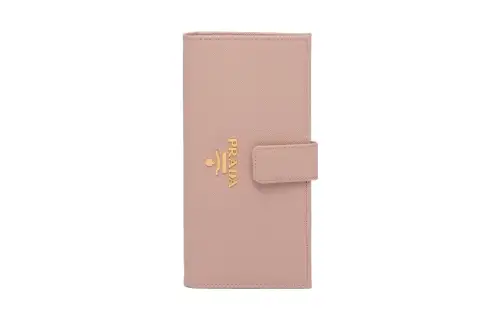 PRADA Saffiano Leather Wallet Large Women's Pink