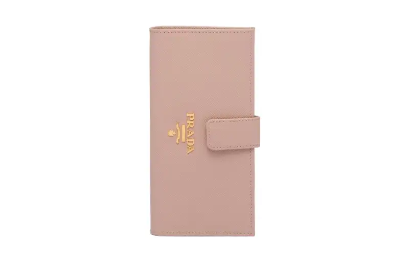 PRADA Saffiano Leather Wallet Large Women's Pink