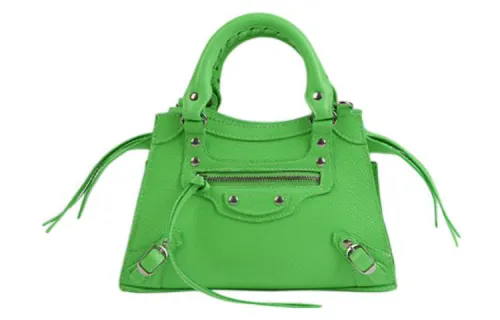 Balenciaga Cow Leather Shoulder Bag, Crossbody Bag, Handbag Mini Women's Green