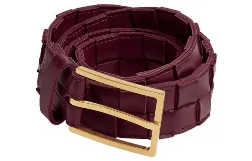 Bottega Veneta Cow Leather Belts Women's Width 3cm