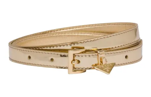 【Previous Season】triangle-logo leather belt