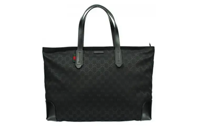 GUCCI Canvas Tote Bag, Shopping Bag, Handbag, Shoulder Bag Women's Black