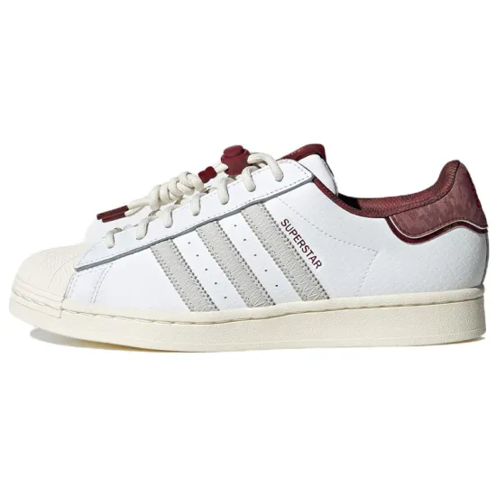 Adidas Originals Superstar Series Skateboard Shoes Unisex Low-top Gray/Red