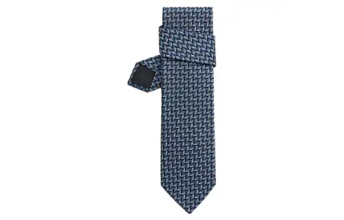 HERMES Double H Ties Men's Blue
