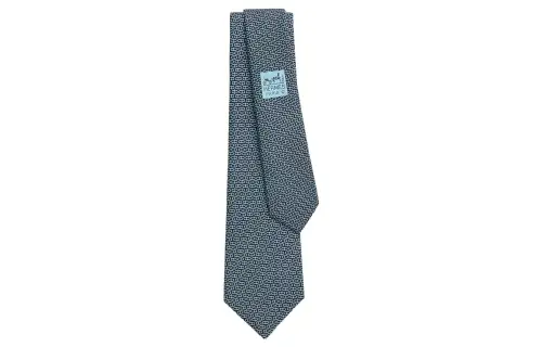 HERMES Glenan Ties Men's Marine Blue