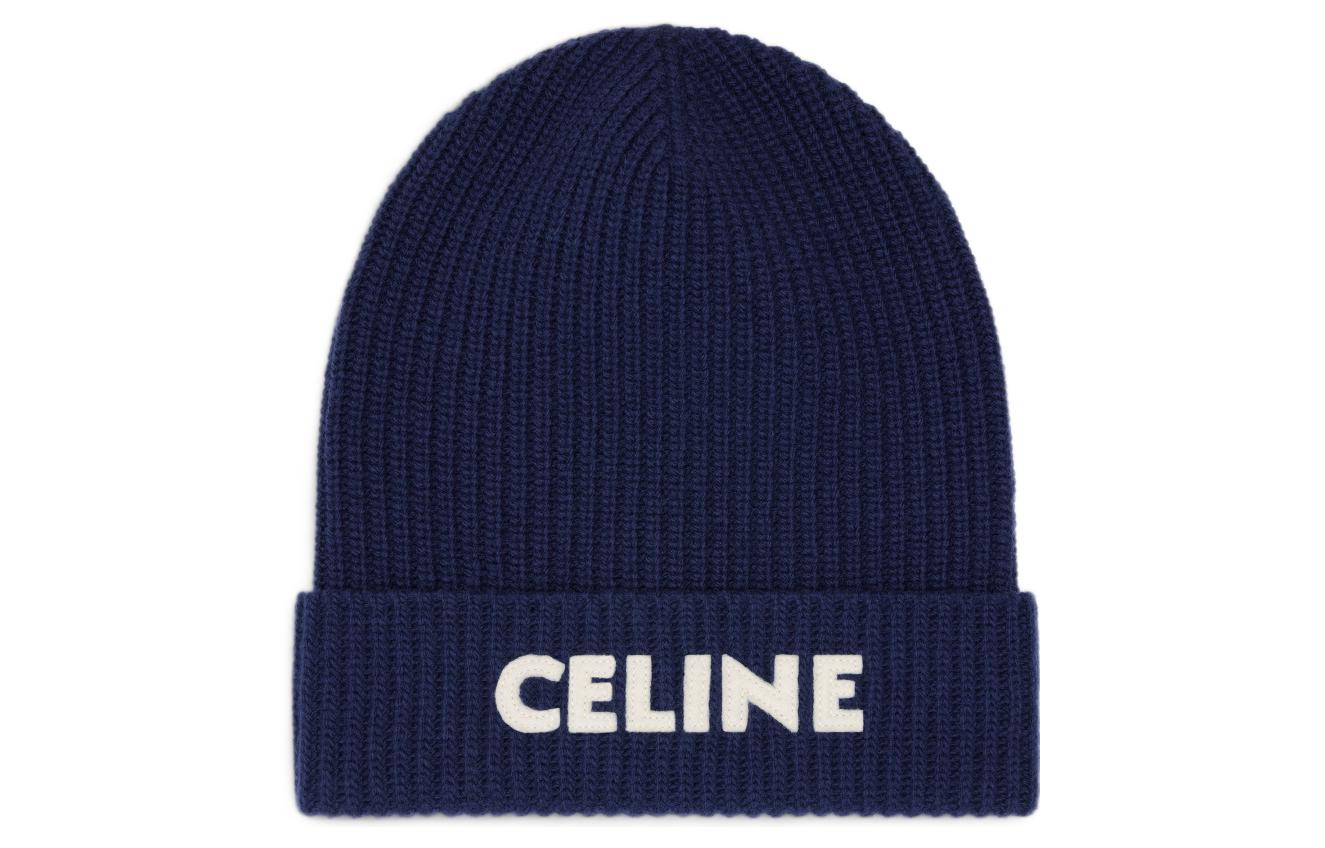 Женская шапка CELINE (темно-синяя)
