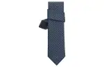 HERMES Tie Men's Marine Blue/Sky Blue