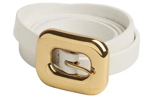 Bottega Veneta Cow Leather Belts Women's Width 1.2cm