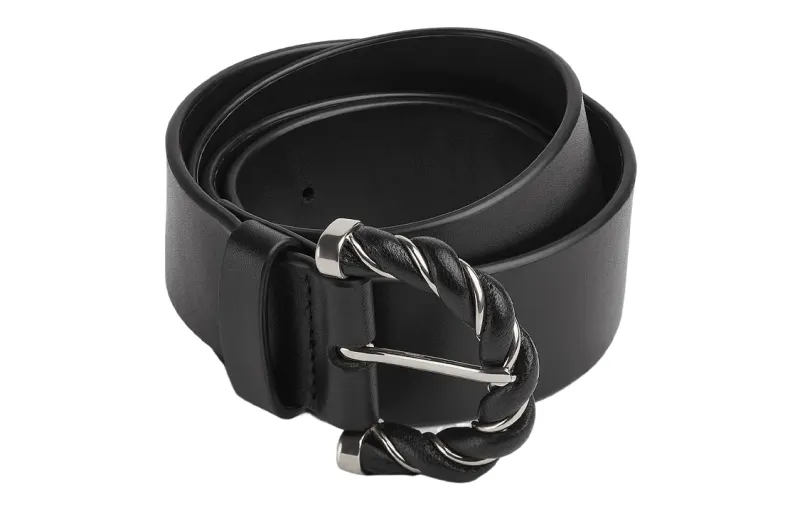 Bottega Veneta Leather Belts Women's Black Width 3cm