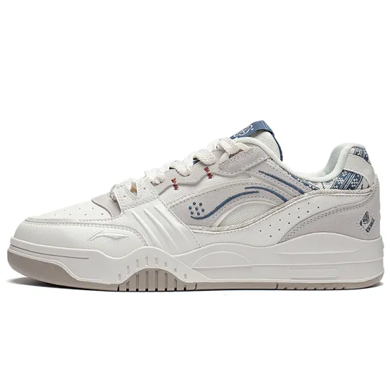 LINING Yuebai Skateboard Shoes Unisex Low-Top Ecru