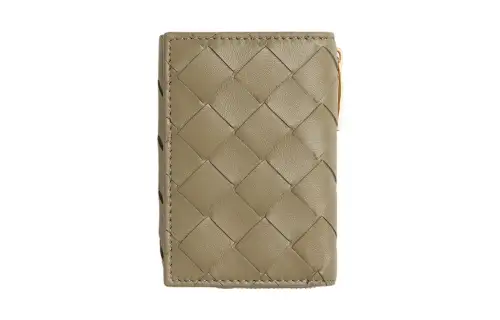 Bottega Veneta Sheepskin Card Holder, Wallet Small Women's Taupe