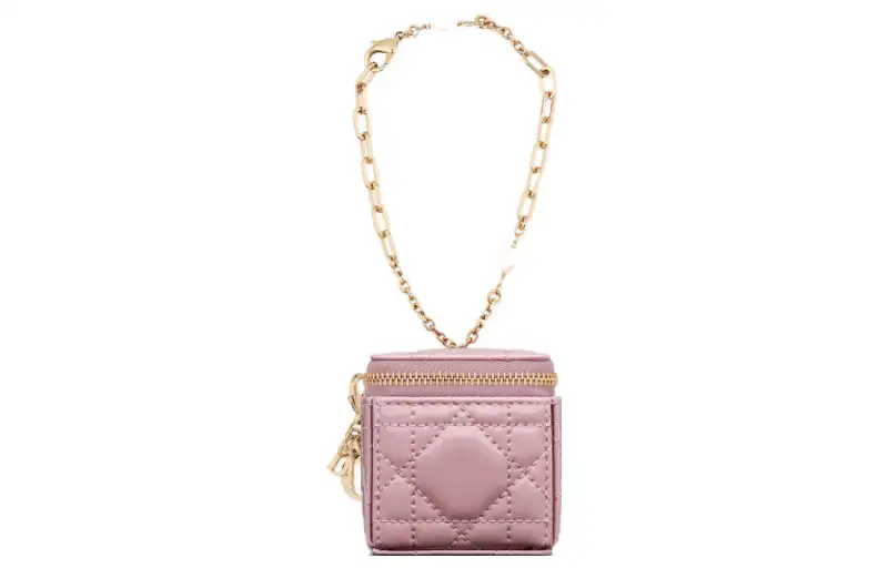 DIOR Patent Leather, Cow Leather Clutch Extra Mini Women's Pink