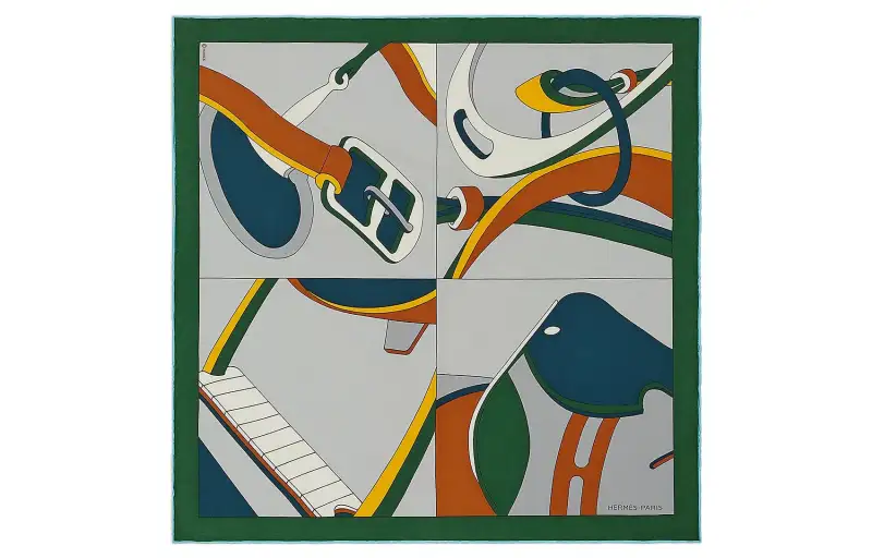 HERMES Pocket Silk Scarves Men's