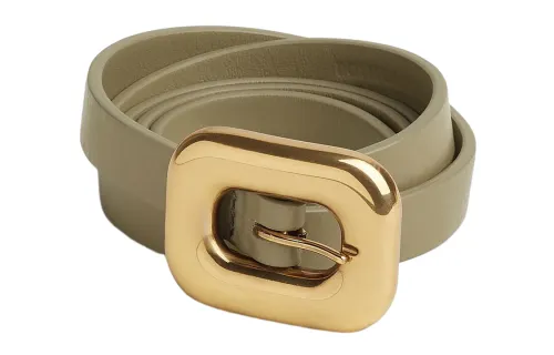 Bottega Veneta Cow Leather Belts Women's Width 1.2cm
