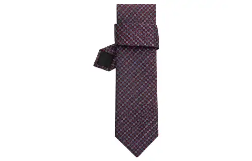 HERMES Maillons Ties Men's Bordeaux Red