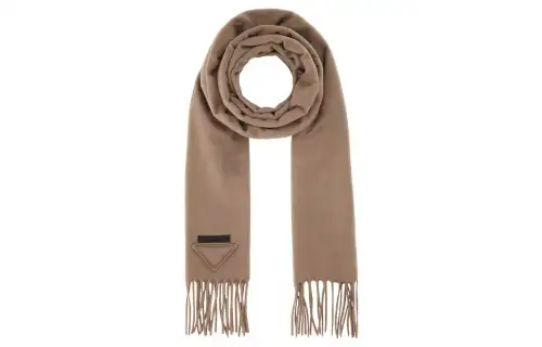 PRADA Logo-Detailed Fringed Scarf