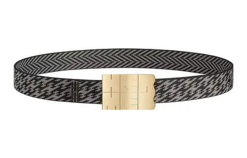 HERMES Minimalist Fashion Individual Trendy Typo Metal Belts Men's 3.2cm