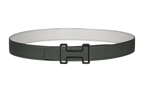 HERMES Tonight Color Cow Leather Belts Men's Width 3.2cm