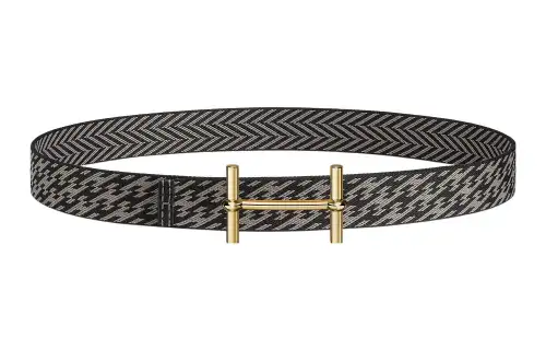 HERMES H D'Ancre Cow Leather Belts Men's Width 3.2cm