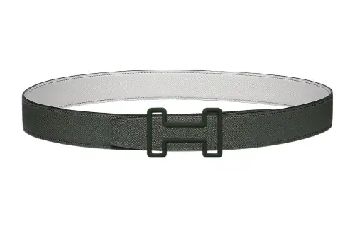 HERMES Cow Leather Belts Men's Width 3.2cm