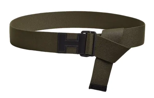 HERMES Leather Belts Men's Bronze Green