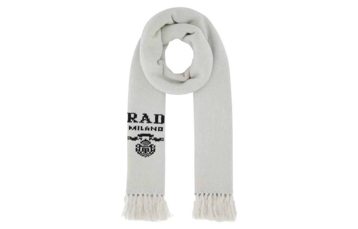 Мужской шарф Prada (белый)