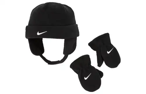 Nike Toddler Fleece Beanie and Mittens Set
