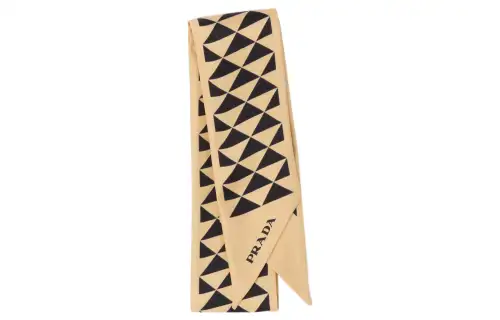 PRADA Triangle-logo Twill Scarf