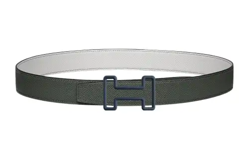 HERMES Cow Leather Belts Men's Width 3.2cm
