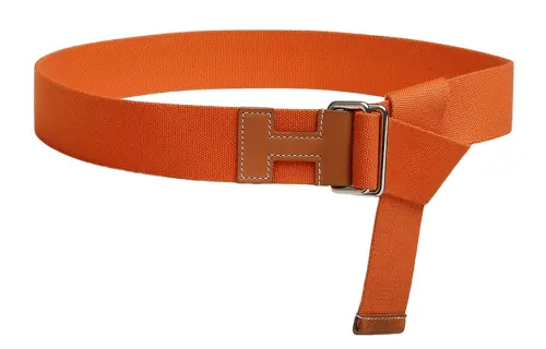 HERMES Minimalist Style Versatile Nomade 40 Double Ring Buckle Nomade Leather Belts Men's Width 4CM