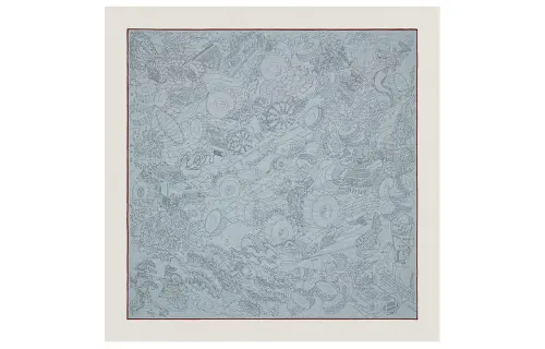 HERMES Scarves Men's Blue/Gray