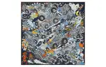 HERMES Silk Scarf Men's Blue/Yellow