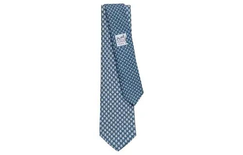 HERMES Ties Men's Marine Blue