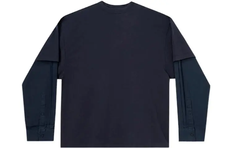 Balenciaga T Shirt Regular Fit Men's Navy Blue