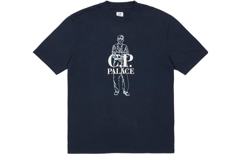 Футболка Palace x C.P. Company Logo (сине-черная)
