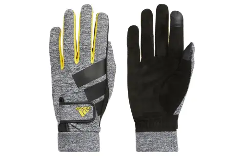 Adidas Polyester, Polyurethane Sports Gloves Men's Gray
