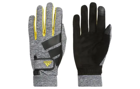 Adidas Polyester, Polyurethane Sports Gloves Men's Gray
