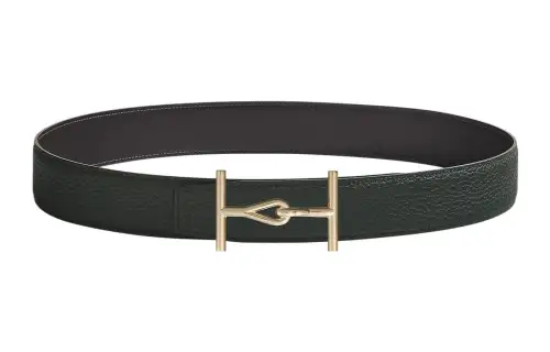 HERMES Togo Cow Leather Belts Men's Width 3.8cm