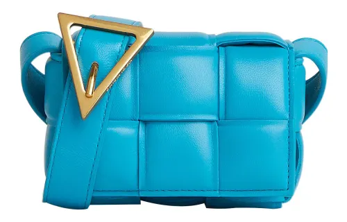 Bottega Veneta PaddedCASSETTE Sheepskin Shoulder Bag, Crossbody Bag Mini Women's Blue