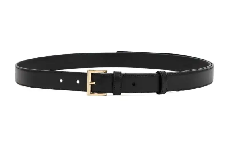 PRADA Triangle Logo Buckled Belt