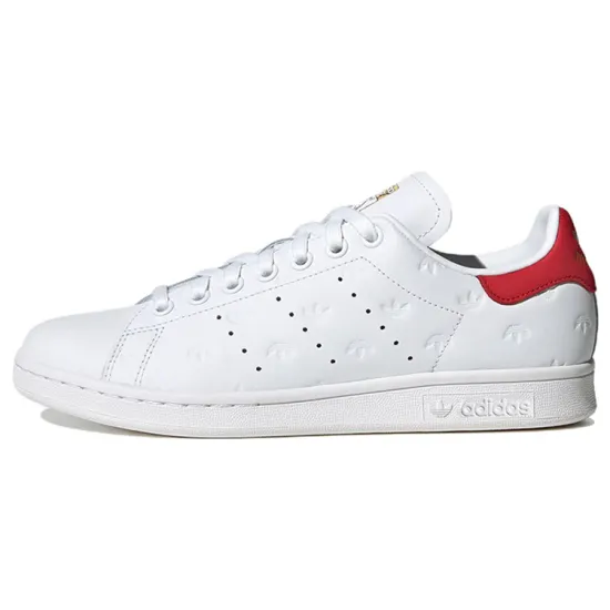 Adidas Originals Stan Smith All Over Trefoil White Better Scarlet Women's