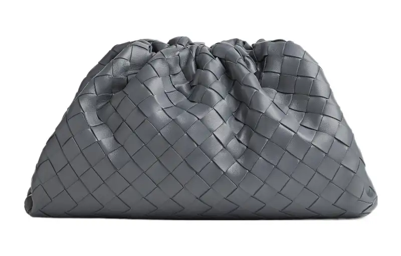 Bottega Veneta Sheepskin Clutch Women's Lightning Gray