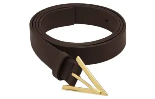 Bottega Veneta Cow Leather Belts Women's Dark Brown /