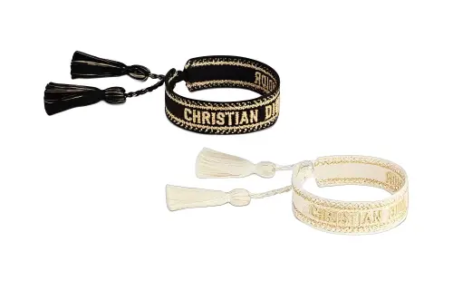 DIOR Cotton Wristbands Women's Black/White