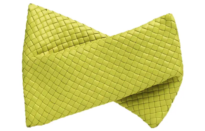 Bottega Veneta Lambskin Clutch Women's Light Green