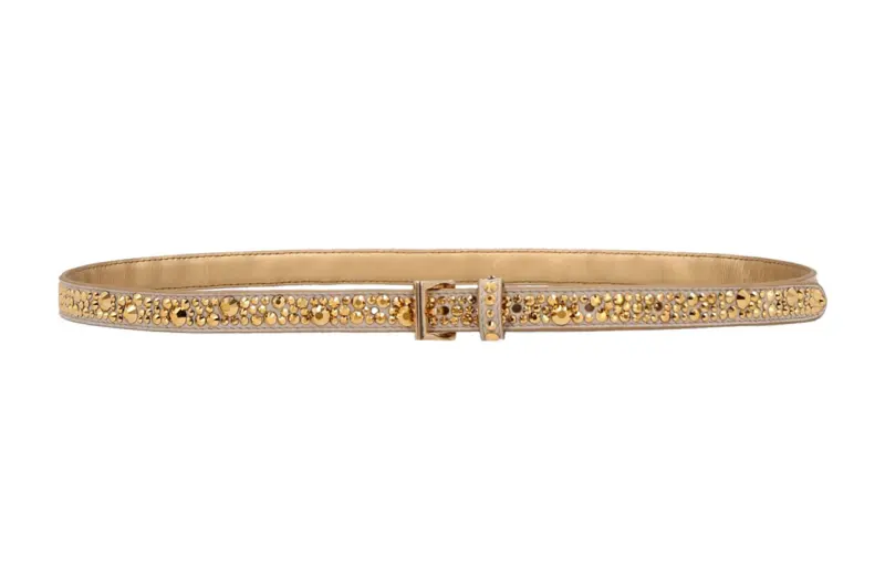 PRADA All Over Crystal Embellished Belt